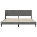 vidaXL Cadre de lit avec tête de lit Gris foncé 180 x 200 cm Velours