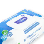 Pack de 100 lingettes humides antibactériennes