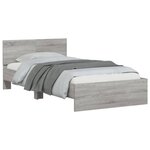 vidaXL Cadre de lit sans matelas avec lumières LED 100x200 cm