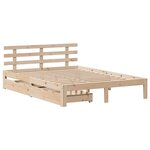 vidaXL Cadre de lit avec tiroirs sans matelas 120x190 cm