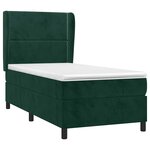 vidaXL Sommier à lattes de lit avec matelas Vert foncé 90x200 cm