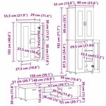 vidaXL Ensemble meuble TV FLORIN Chêne fumé Bois d'ingénierie
