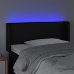 vidaXL Tête de lit à LED Noir 103x16x78/88 cm Similicuir