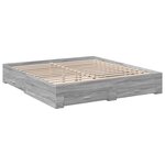 vidaXL Cadre de lit à tiroirs sonoma gris 180x200 cm bois d'ingénierie