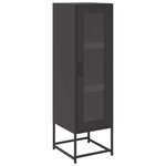 vidaXL Buffet haut noir 36x39x123 cm acier laminé à froid
