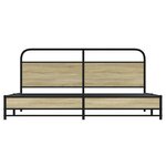 vidaXL Cadre de lit en métal sans matelas chêne sonoma 180x200 cm