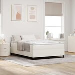 vidaXL Lit à ressorts Crème 140 x 190 cm Tissu en velours côtelé
