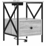 vidaXL Cabinet de chevet 2 Pièces Sonoma gris 41.5 x 40.5 x 55 cm