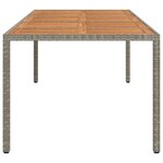 vidaXL Table de Jardin Gris 250 x 100 x 75 cm polyrotin