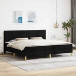 vidaXL Cadre de lit Noir 180 x 200 cm Polyester