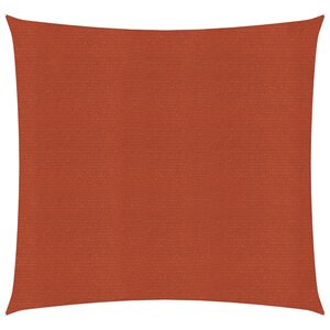 vidaXL Voile d'ombrage 160 g/m² Terre cuite 6x6 m PEHD
