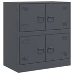 vidaXL Buffet anthracite 67x39x73 cm acier