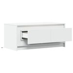 vidaXL Table basse avec lumières LED blanc bois d'ingénierie