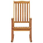 vidaXL Chaise à bascule avec coussins Bois d'acacia massif