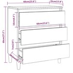 vidaXL Buffet Chêne marron 60x35x69 cm Bois d'ingénierie