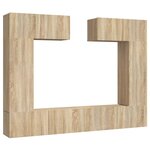 vidaXL Ensemble de meubles TV 6 Pièces Chêne sonoma Bois d'ingénierie