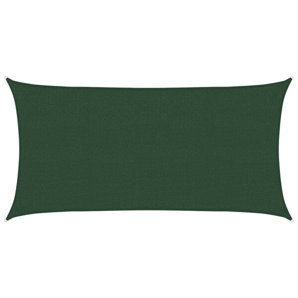 vidaXL Voile d'ombrage 160 g/m² Vert foncé 2x3 5 m PEHD