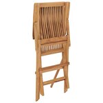 vidaXL Ensemble à manger d'extérieur pliable 5 Pièces Bois solide de teck