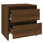 vidaXL Table de chevet Chêne marron 45x34 5x44 5 cm bois d'ingénierie