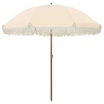 vidaXL Parasol de plage Jaune et blanc 205 x 205 x 210 cm