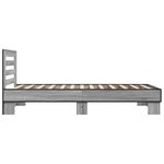 vidaXL Cadre de lit avec tête de lit Sonoma gris 80 x 200 cm