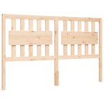 vidaXL Cadre de lit avec tête de lit 160x200 cm bois massif