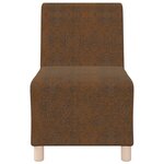 vidaXL Fauteuil avec oreiller 3 Pièces Marron 55 cm Cuir suédé faux