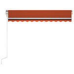 vidaXL Auvent rétractable automatique 350x250 cm Orange et marron