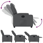 vidaXL Fauteuil inclinable gris similicuir