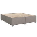vidaXL Sommier à lattes de lit avec matelas Taupe 200x200 cm Tissu