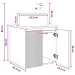 vidaXL Vanité de lavabo mural Bois ancien 49 5 x 44 5 x 66 cm