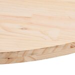 vidaXL Dessus de table 60x30x2 5 cm bois de pin massif ovale