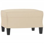 vidaXL Ensemble de canapés 3 Pièces avec coussins Crème Tissu microfibre