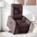 vidaXL Fauteuil inclinable marron foncé tissu