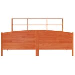 vidaXL Lit bibliothèque sans matelas cire marron 180x200 cm pin massif
