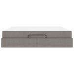 vidaXL Cadre de lit avec stockage Taupe 180 x 200 cm tissu