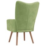 vidaXL Chaise de relaxation Vert clair Velours