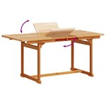 vidaXL Ensemble à manger de jardin 5Pièces bois d'acacia solide textilène