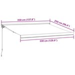vidaXL Auvent manuel rétractable marron 350x250 cm