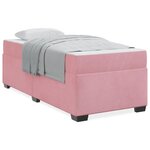 vidaXL Cadre de lit avec matelas avec matelas Rose 80 x 200 cm Velours