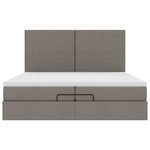VidaXL Cadre de lit ottoman avec matelas taupe 200x200cm tissu