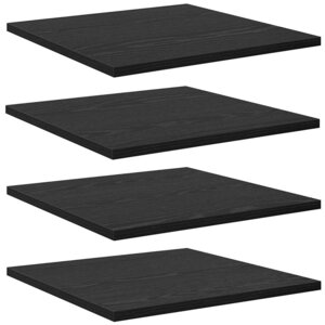 vidaXL Étagère à livres 4 Pièces Noir 40 x 40 x 1 5 cm Bois d'ingénierie