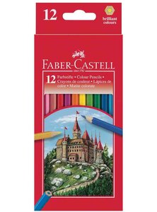 étui de 12 crayons de couleur hexagonal CASTEL Assortis FABER-CASTELL