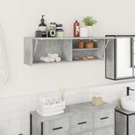 vidaXL Armoire murale de bain gris béton 100x25x30cm bois d'ingénierie