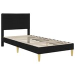 vidaXL Cadre de lit Noir 80 x 200 cm Polyester
