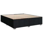 vidaXL Sommier à lattes de lit avec matelas Noir 200x200 cm Tissu