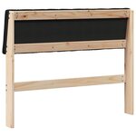 vidaXL Tête de lit capitonnée Noir 100 cm Pin massif