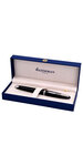 Waterman carène stylo plume  noir brillant  plume fine 18k  encre bleue  coffret cadeau