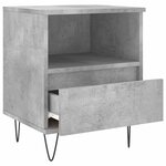 vidaXL Tables de chevet 2 Pièces gris béton 40x35x50 cm bois d’ingénierie