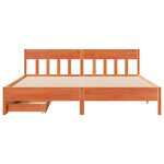 vidaXL Cadre de lit sans matelas cire marron 200x200cm bois pin massif